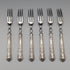 1973 British Vintage Sterling Silver Handle Dessert Fork x6 Harrison Brothers Case Included